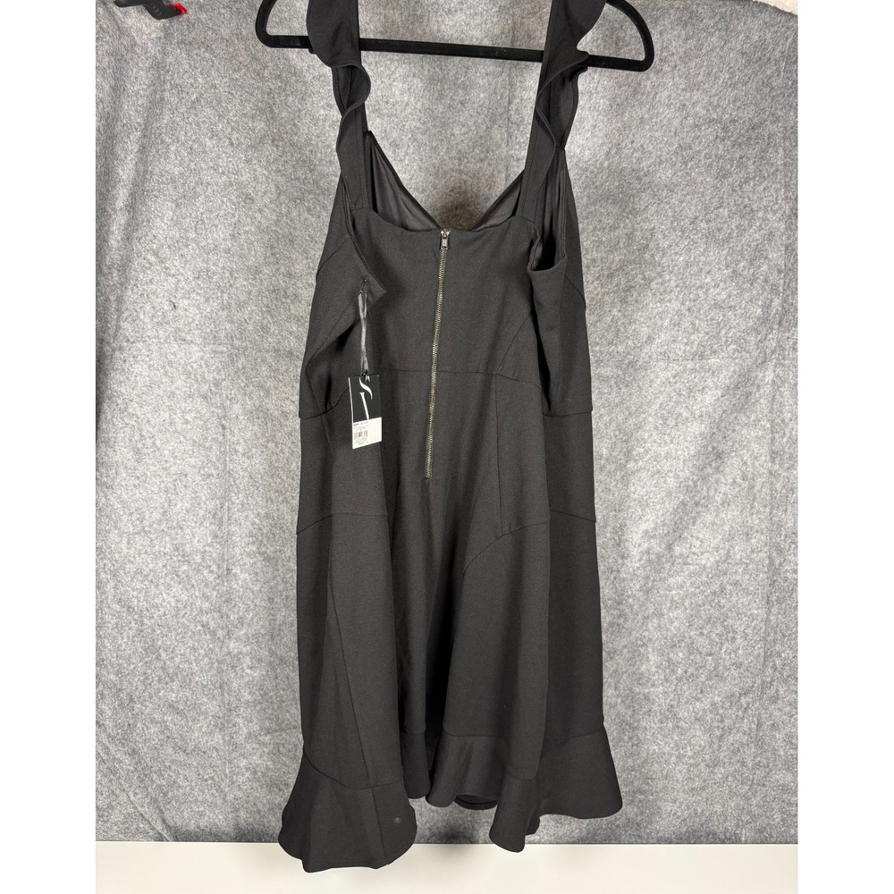 Simply Vera Vera Wang Little Black Dress Ruffle Strap Peplum Dress XL NWT - Picture 3 of 12